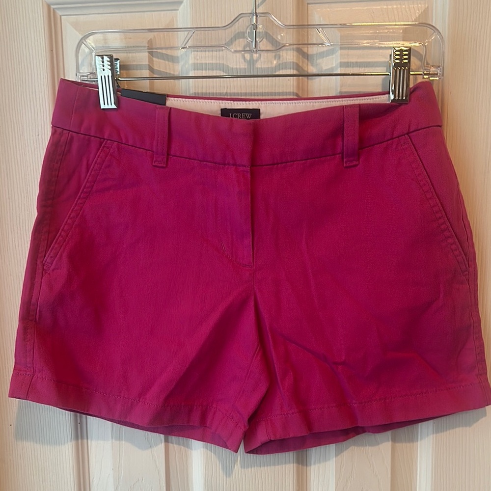 J. Crew Pink Chino Shorts Tailored Cotton Blend